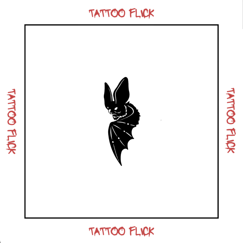 Dark Bat  - Temporary Tattoo