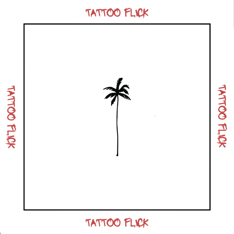 Big Palm Tree - Temporary Tattoo