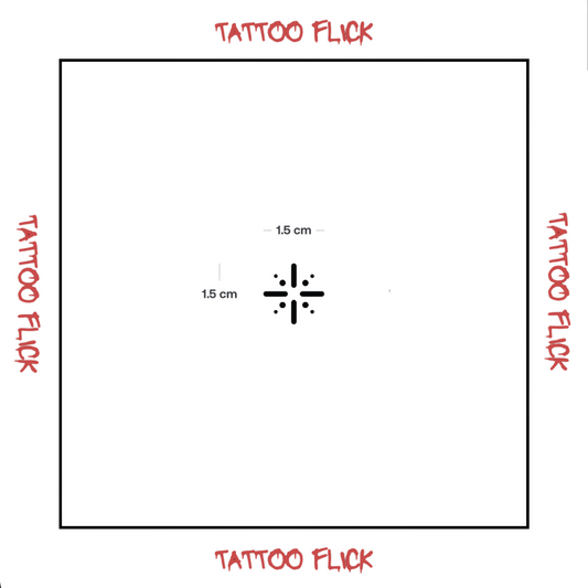 Dots Cross - Temporary Tattoo