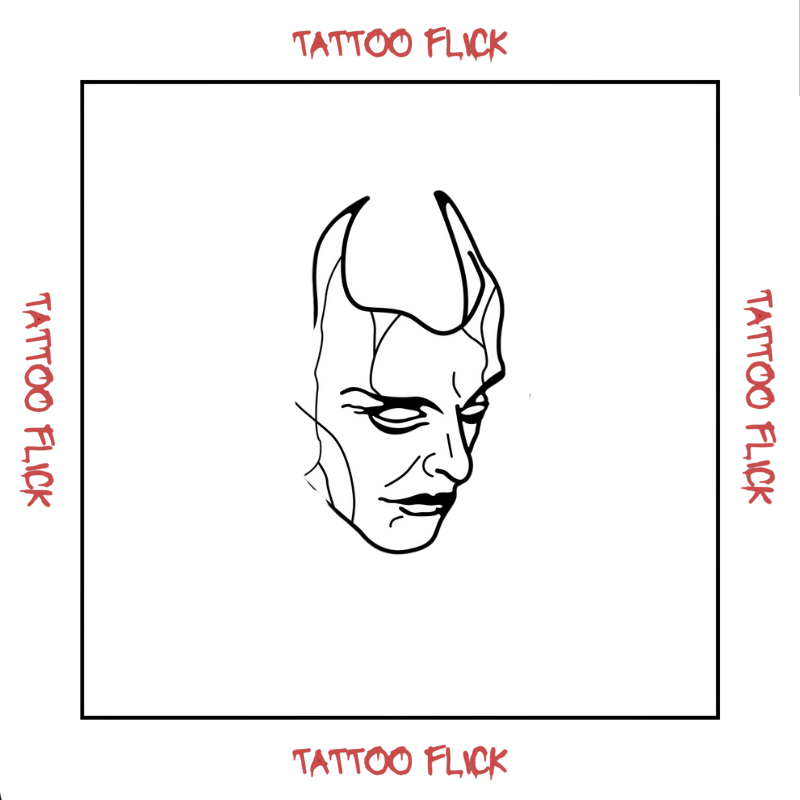 Human mask - Temporary Tattoo