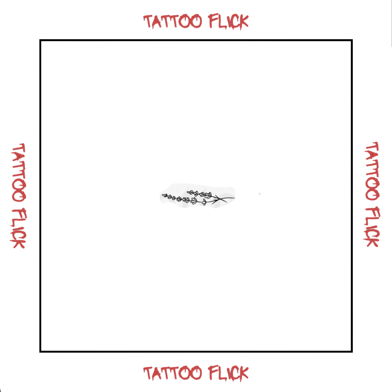 Fine Line Lavender - Temporary Tattoo