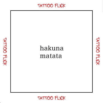 Hakuna Matata  - Temporary Tattoo