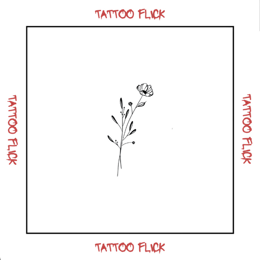 Discreet Poppy  - Temporary Tattoo