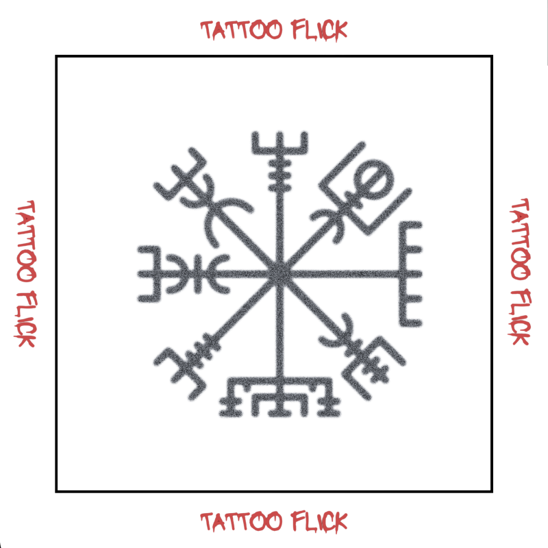 Vegvisir (Viking Symbol) - Temporary Tattoo