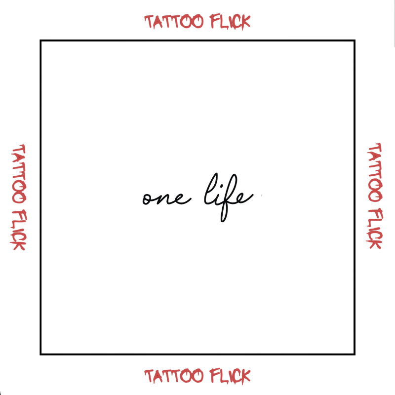 One Life  - Temporary Tattoo