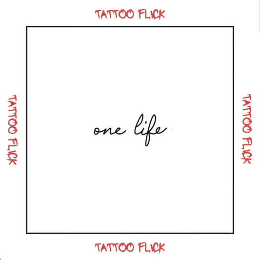 One Life  - Temporary Tattoo