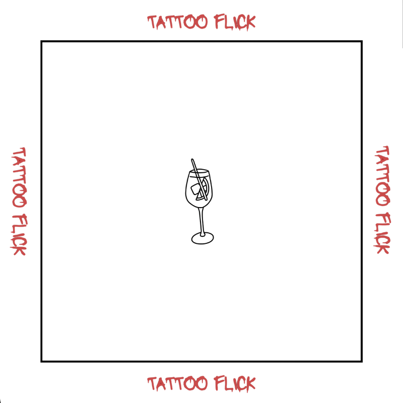 Glass Of Aperol - Temporary Tattoo