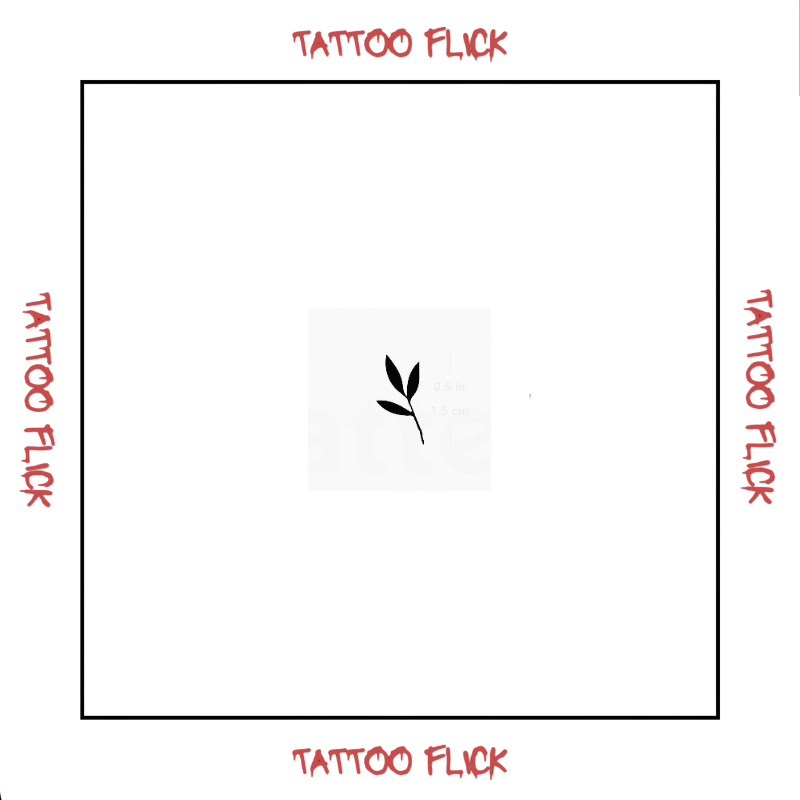 Tiny Black Sprout - Temporary Tattoo