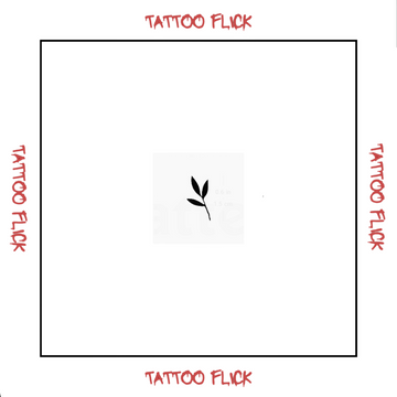 Tiny Black Sprout - Temporary Tattoo