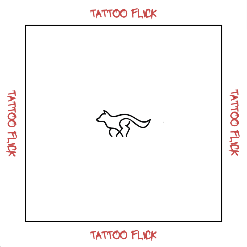 Running Wolf - Temporary Tattoo