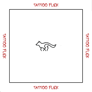 Running Wolf - Temporary Tattoo