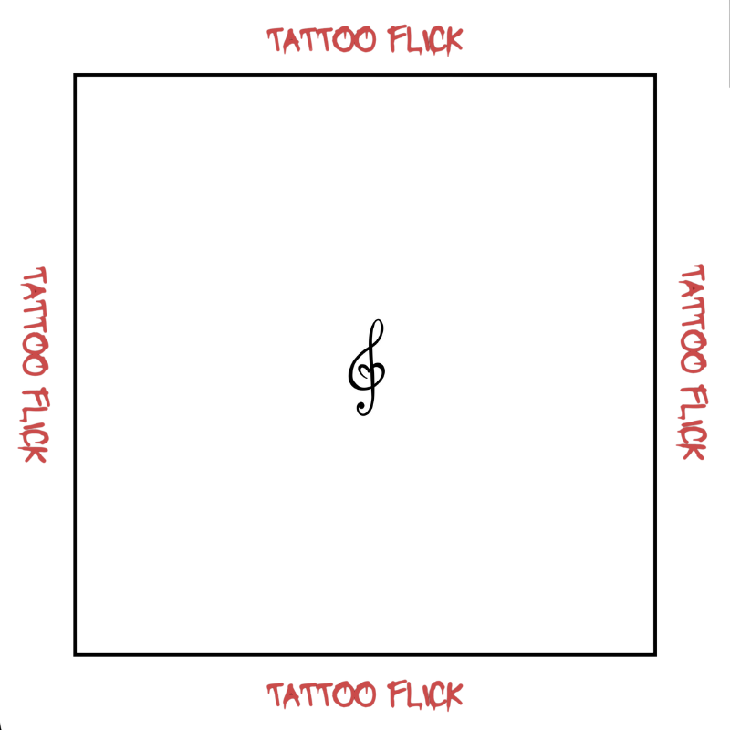 Clef with Heart  - Temporary Tattoo