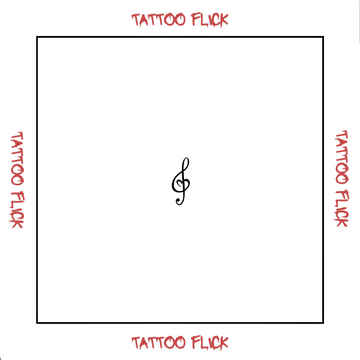 Clef with Heart  - Temporary Tattoo