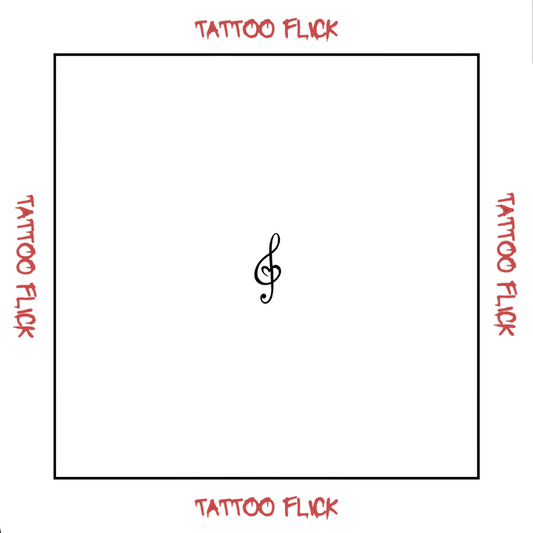 Clef with Heart  - Temporary Tattoo