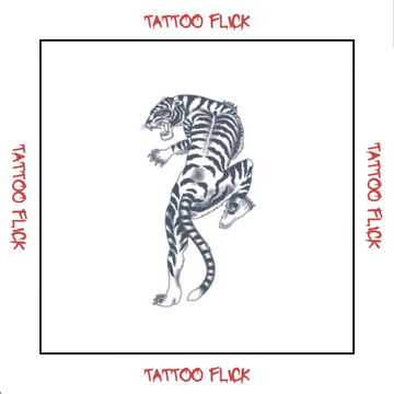 Climbing Tiger  - Temporary Tattoo