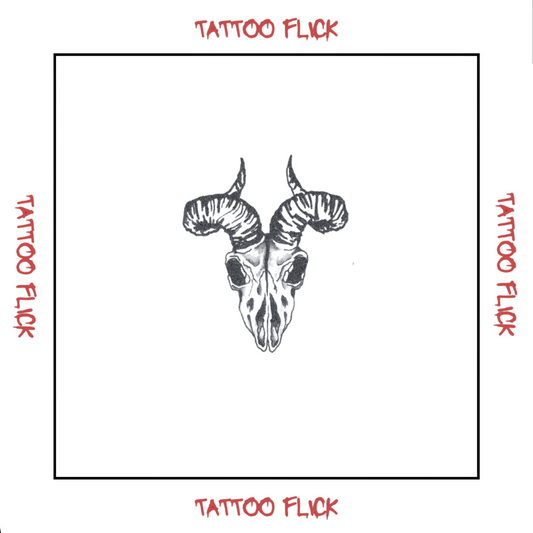 Goat Skull - Temporary Tattoo