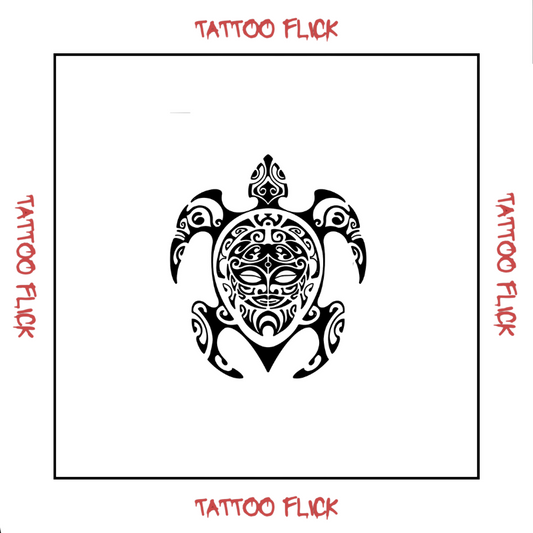 Maori Turtle  - Temporary Tattoo