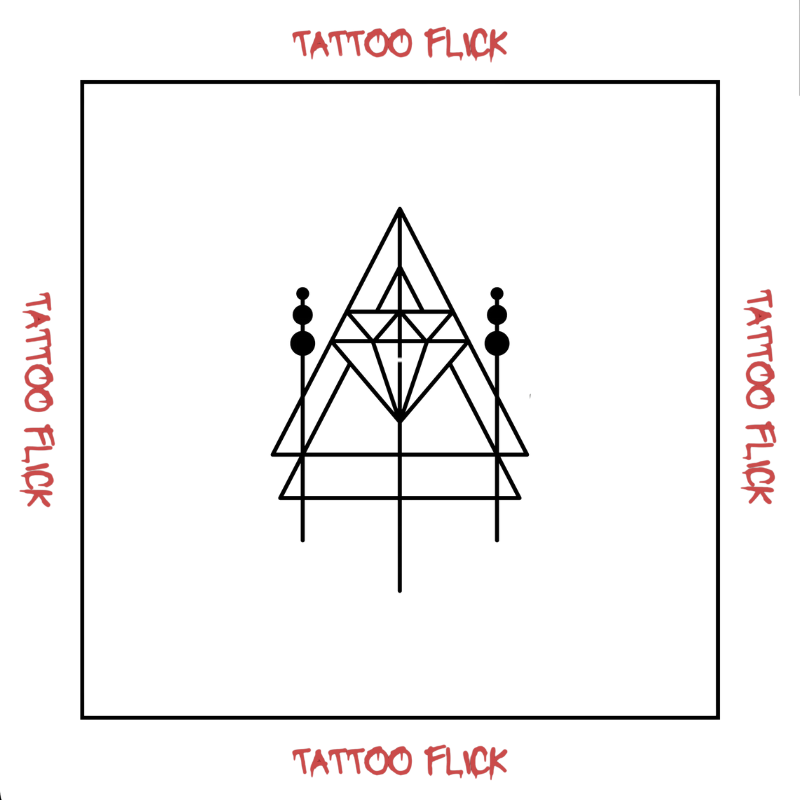 Triangle Diamond - Temporary Tattoo