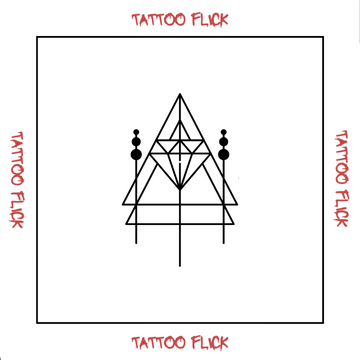 Triangle Diamond - Temporary Tattoo