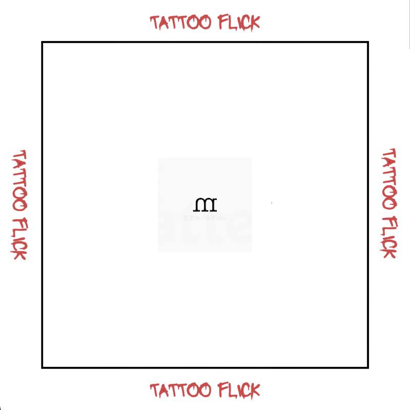 M Lowercase - Temporary Tattoo