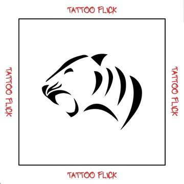 Simple Tiger - Temporary Tattoo