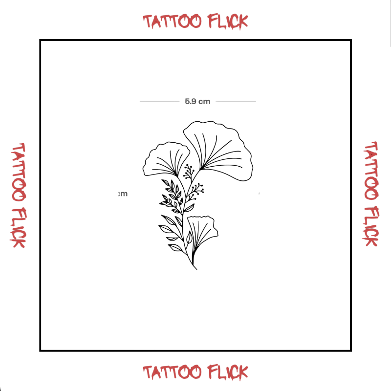 Fineline Poppy - Temporary Tattoo