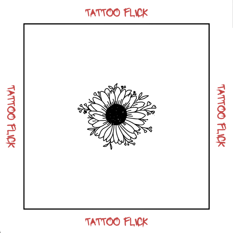 Sunflower - Temporary Tattoo