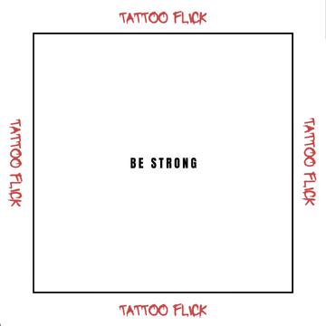 Be Strong  - Temporary Tattoo