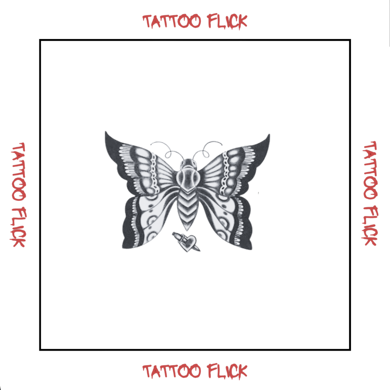 Butterfly in Black - Temporary Tattoo