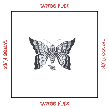 Butterfly in Black - Temporary Tattoo