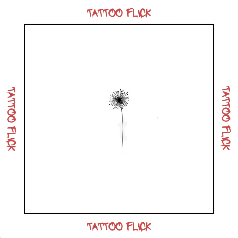 Minimalist Dandelion - Temporary Tattoo