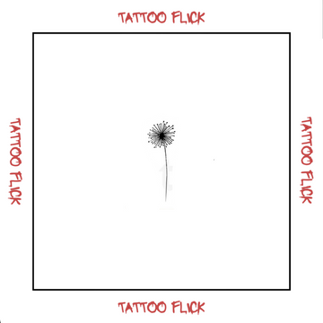 Minimalist Dandelion - Temporary Tattoo