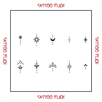 Symbolic little Finger Ornaments - Temporary Tattoo