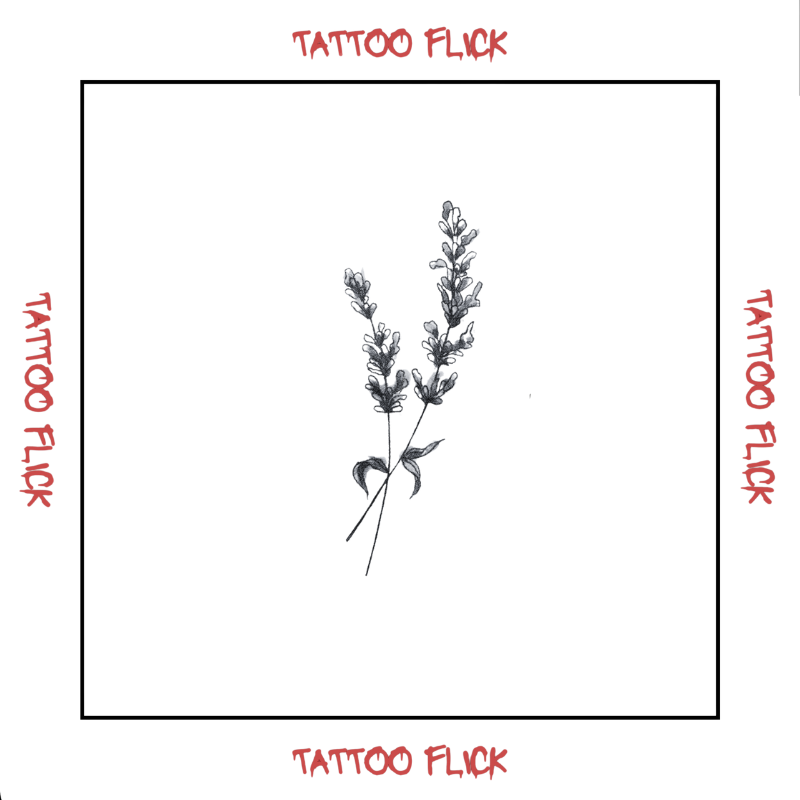 Lavender Flower - Temporary Tattoo