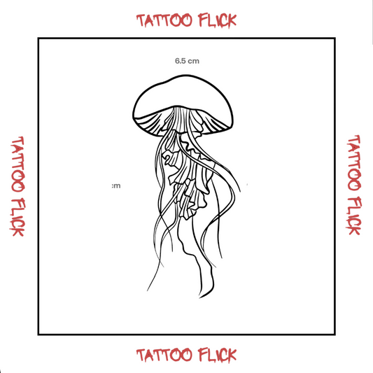 Big Jellyfish  - Temporary Tattoo