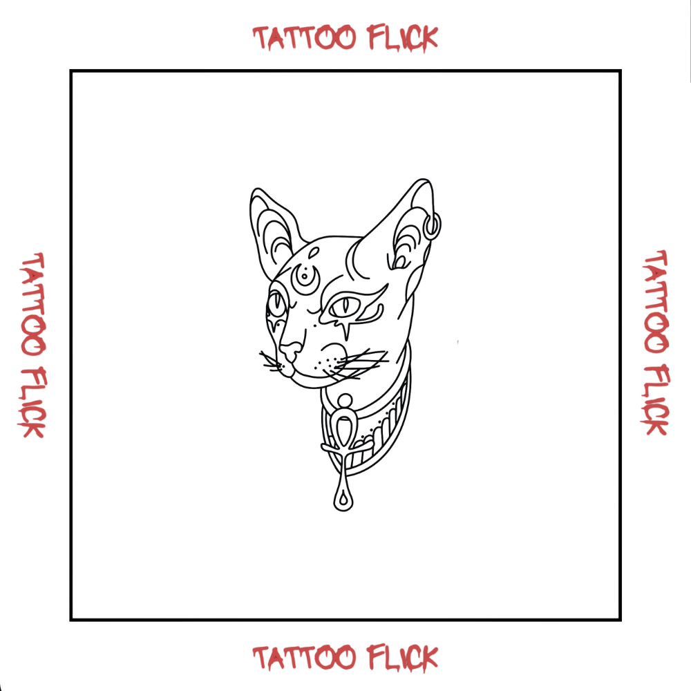 Sphinx Cat - Temporary Tattoo