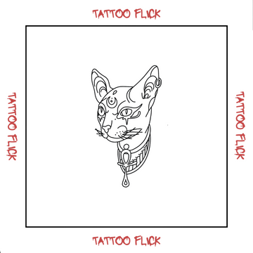 Sphinx Cat - Temporary Tattoo