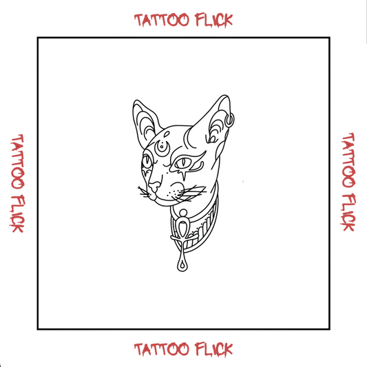 Sphinx Cat - Temporary Tattoo