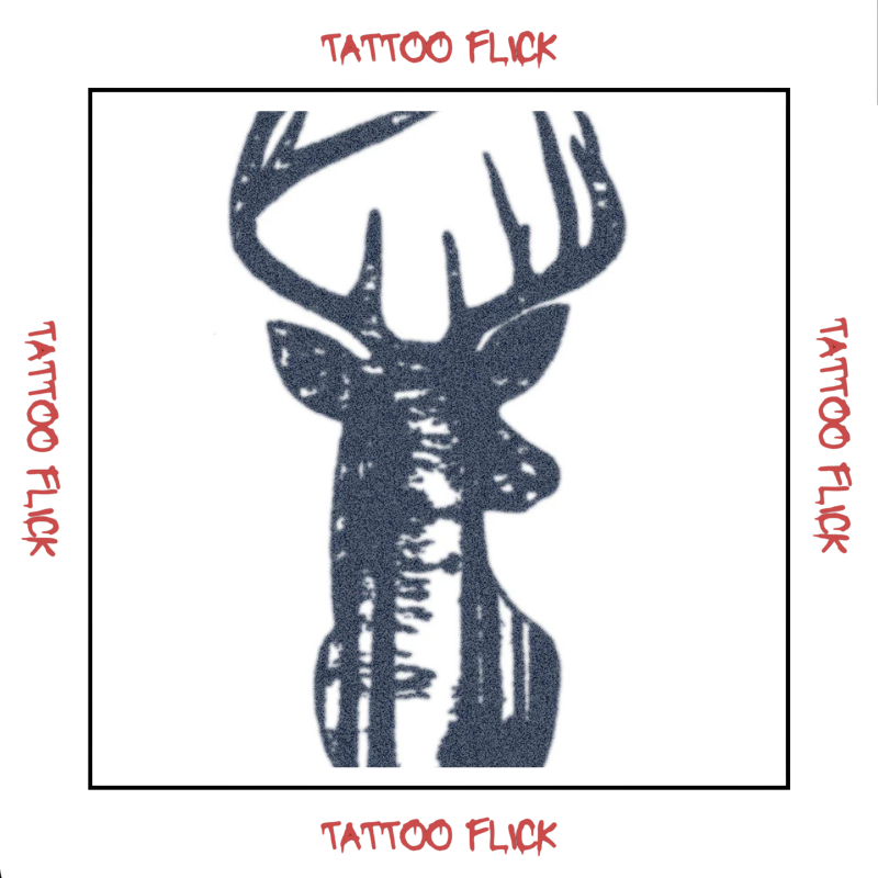 Deer Silhouette  - Temporary Tattoo