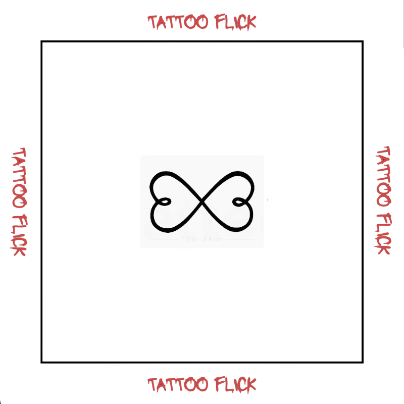 Infinity Hearts - Temporary Tattoo