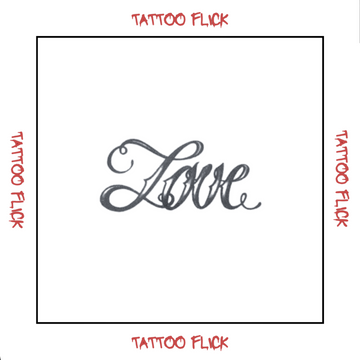 Faith Love Hope Script - Temporary Tattoo