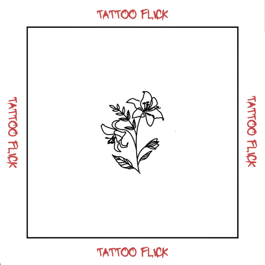 Lilies With Leaves - Temporary Tattoo