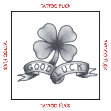 Good Luck Shamrock - Temporary Tattoo