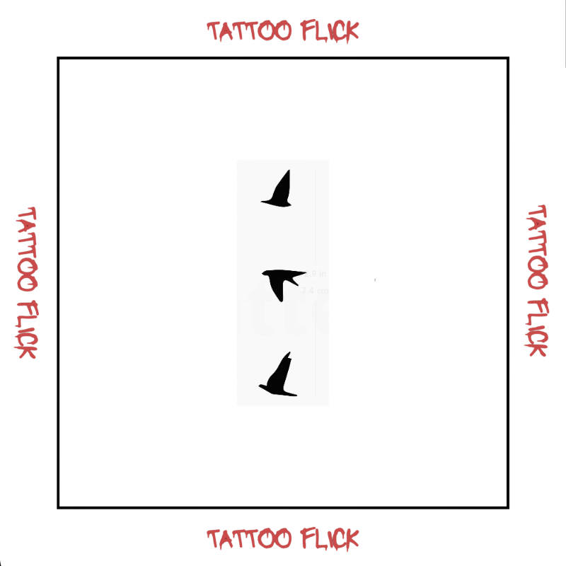 Three Flying Birds - Temporary Tattoo