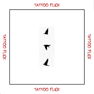 Three Flying Birds - Temporary Tattoo