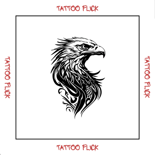 Big Eagle Head - Temporary Tattoo