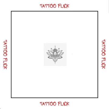 Small Sacred Lotus Flower - Temporary Tattoo