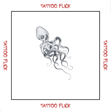 Octopus Skull - Temporary Tattoo