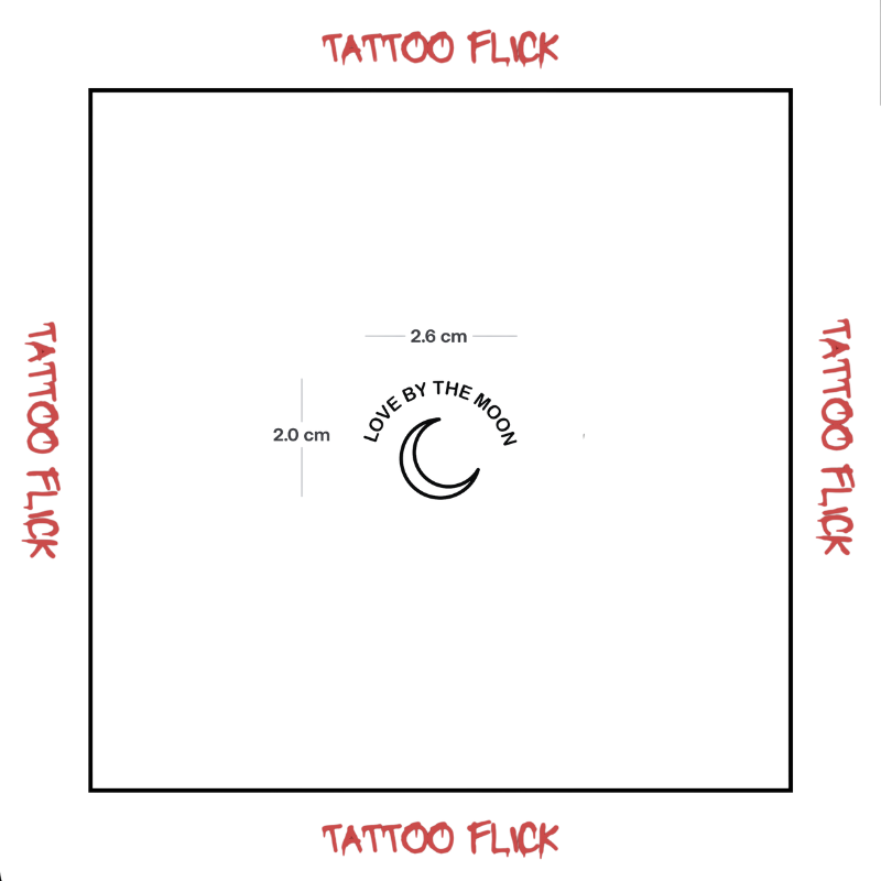 Love By The Moon With Moon - Temporary Tattoo