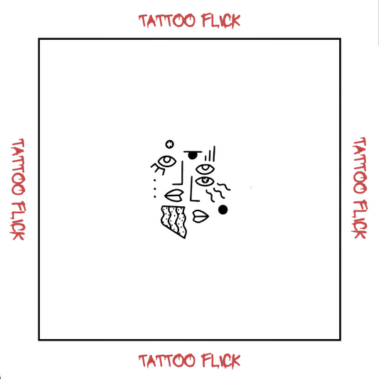 Abstract faces  - Temporary Tattoo